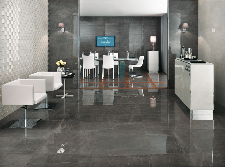 Плитка керамогранит Atlas Concorde Italy Marvel Grey Stone 75x75 (1,125 квм) под мрамор